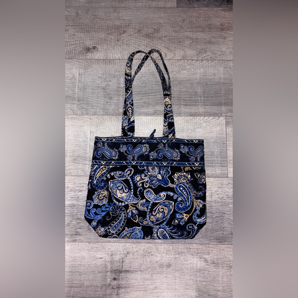 Vera Bradley Blue and Black Paisley Tote